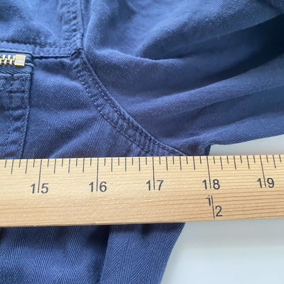 Lucky Brand Coverallls Womens Small Tie Front Boiler Suit Jumpsuit Navy Blue NEW - Picture 8 of 16